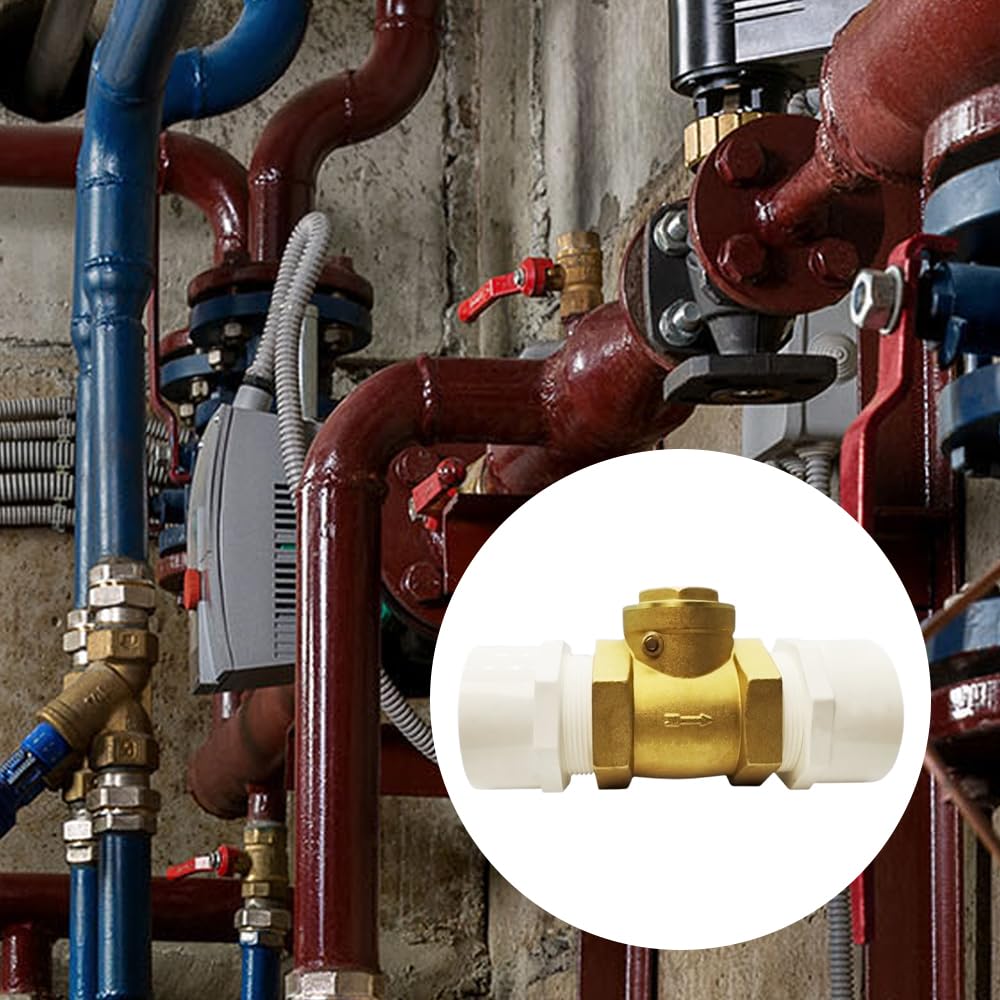 Clapet anti-retour, Clapet anti-retour en laiton Diamètre 50 mm Longueur 145 mm Pression nominale 16 Mpa Connexion par fusion à chaud Clapet anti-retour unidirectionnel PPR