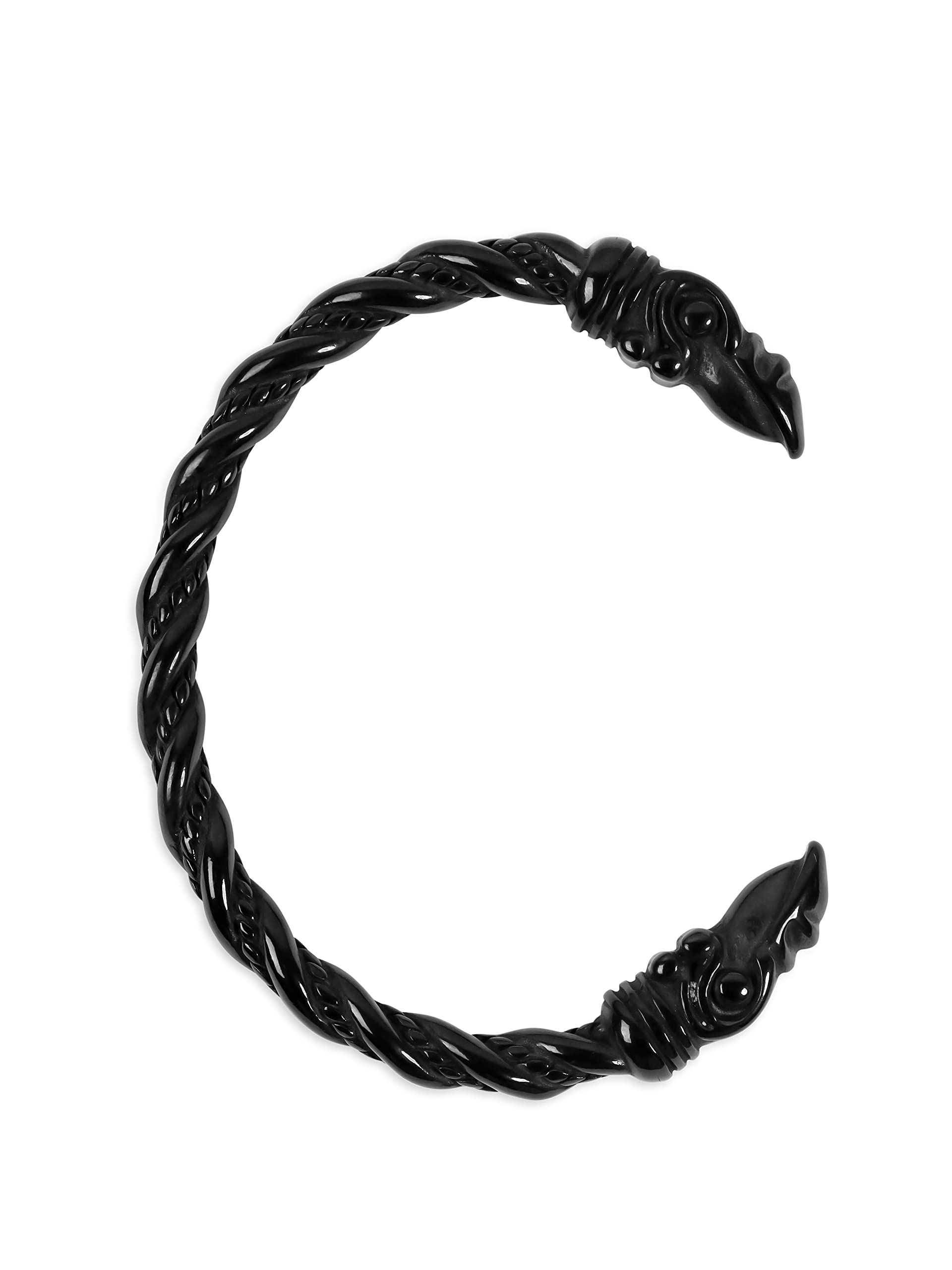 HAQUIL Stainless Steel Viking Twisted Cuff Bracelet, Viking Arm Ring for Men, Viking Jewelry Gift for Men