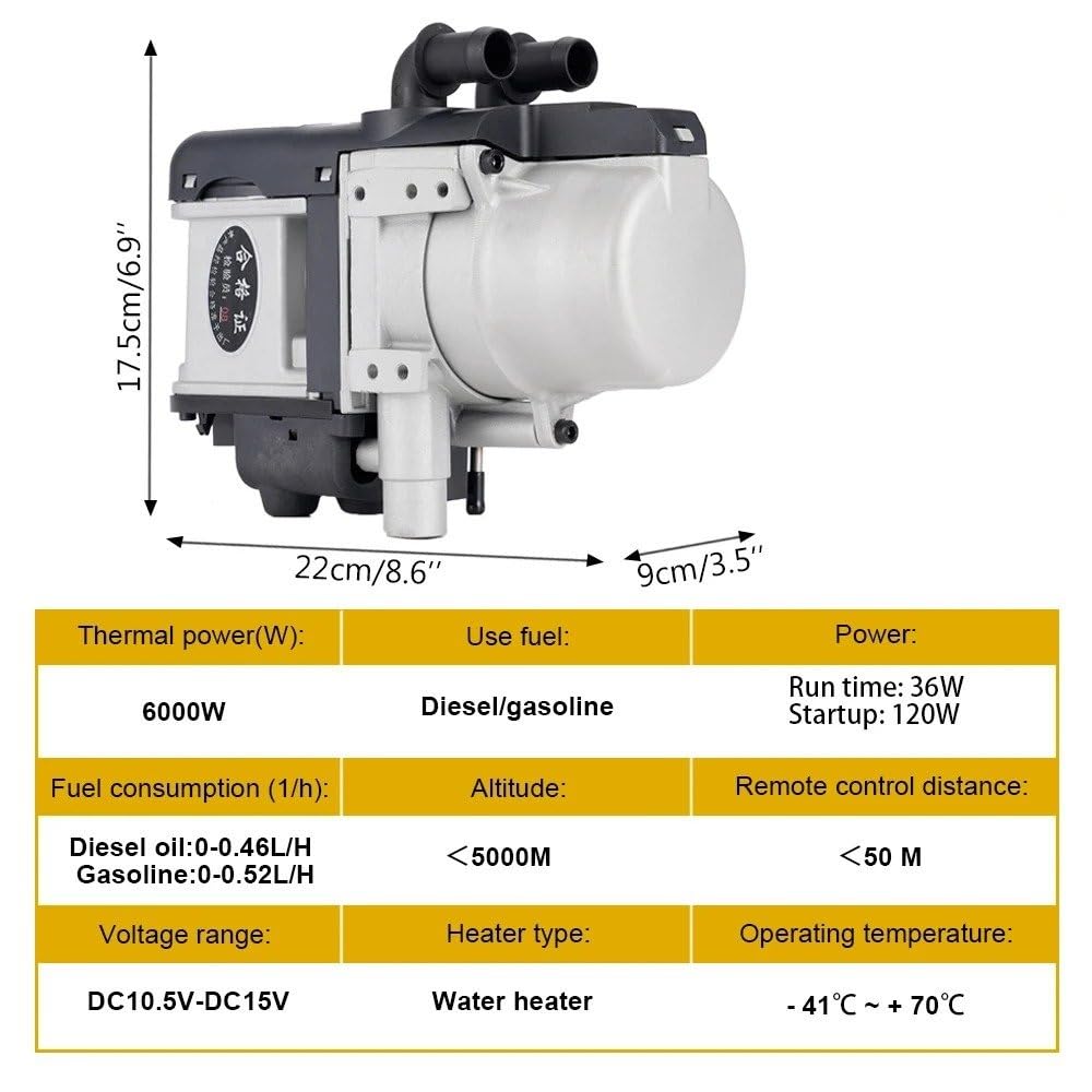 Pompa Dell'acqua Refrigerante Monitor LCD Senza Fili Telecomando Impianto Idraulico Acqua Riscaldatore Ad Aria Benzina 12V 5Kw Per Preriscaldamento Motore Universale