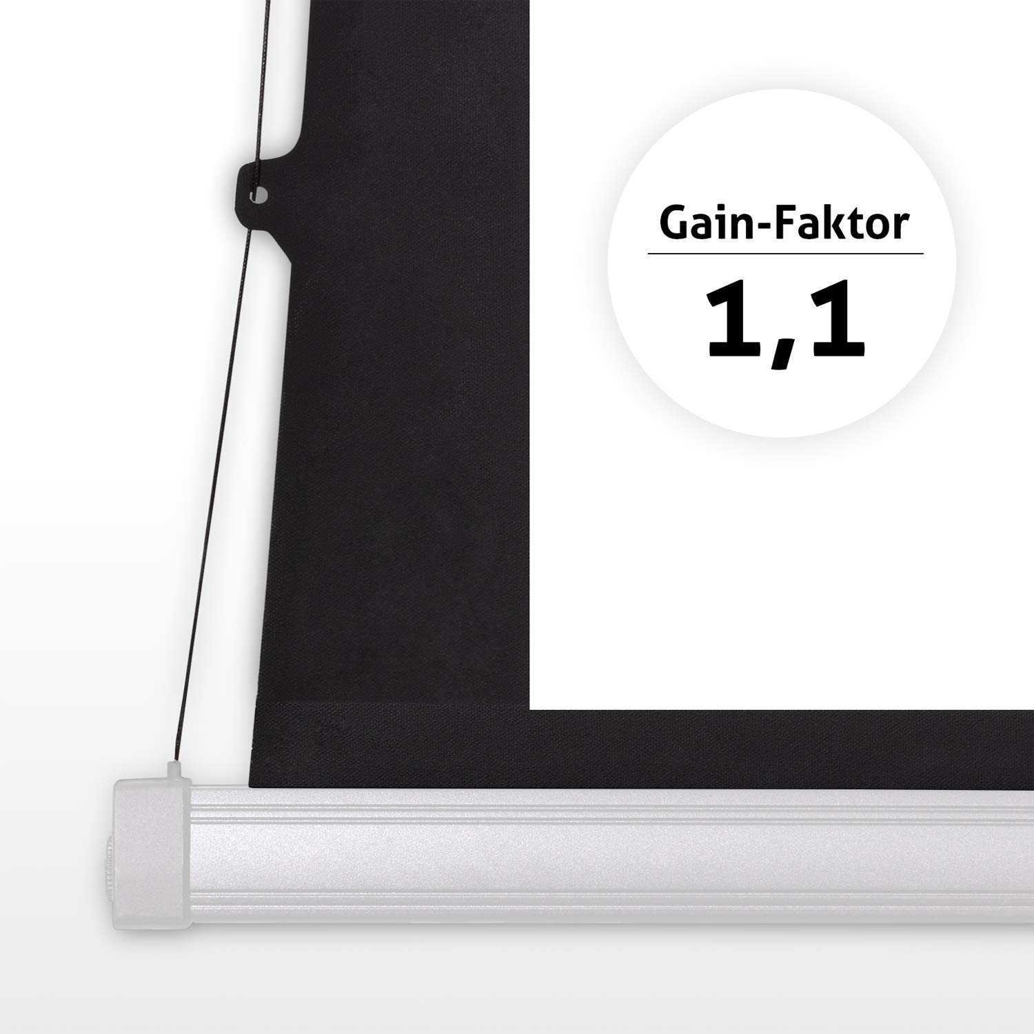 ESMART Expert XTS Pantalla tensada, Ancho Total 222 cm, Tela: Blanca | Área de proyección 186 × 105 cm, formato 16:9, tela blanca para cine en casa y presentaciones, mando a distancia