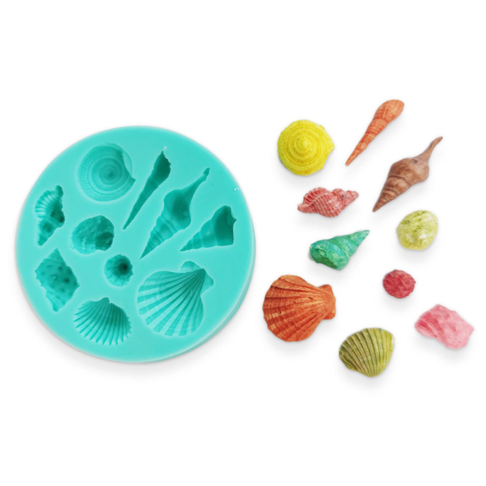 Buxuaaaa Marine Theme 3D Stereo Silicone Fondant Mold Fudge Chocolate Mold Baking Accessories Cake Decorating Gadget Silicone Candy Molds