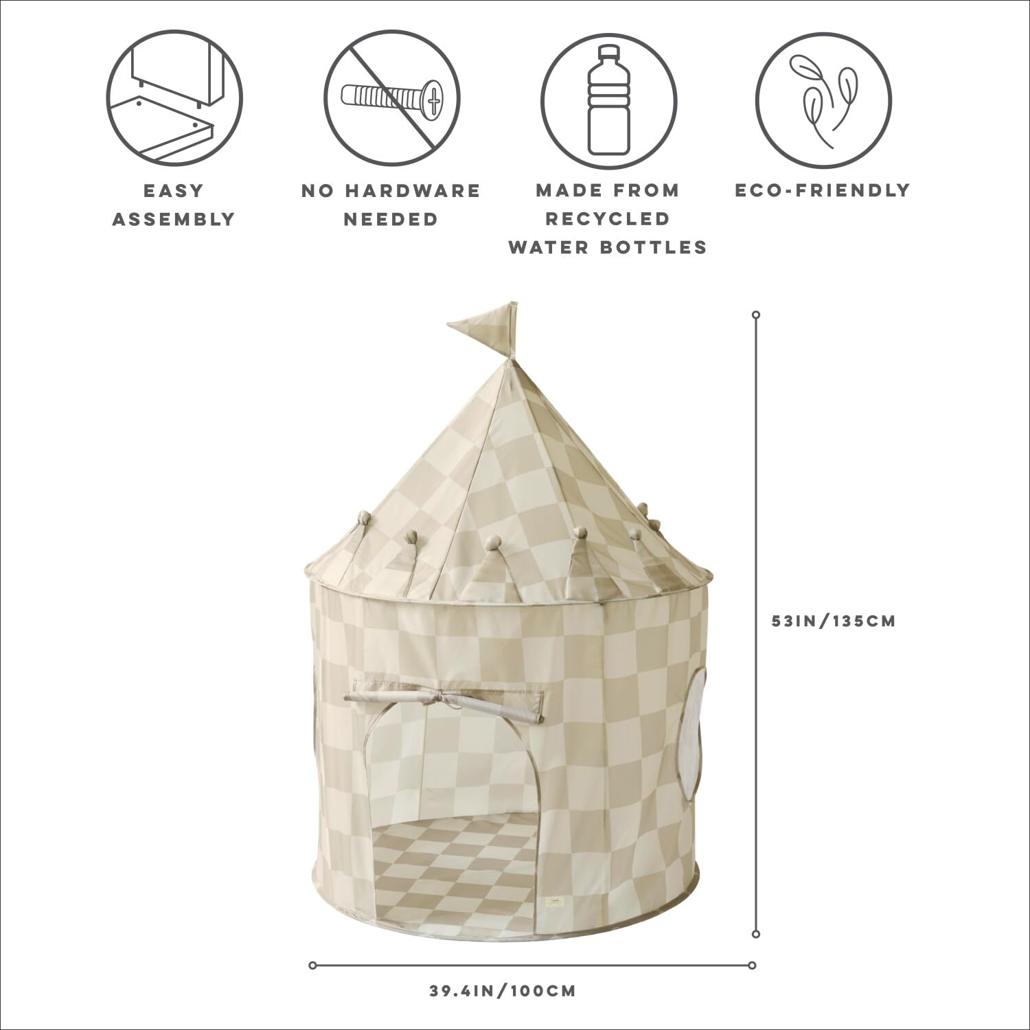 3 Sprouts - Tente de Jeu pour Intérieur - Cabane Enfant Chambre, Tente de Conte de Fées, Teepee - Terrasse Argile 3 Sprouts - Tente de Jeu pour Intérieur - Cabane Enfant Chambre, Tente de Conte de Fées, Teepee - Terrasse Argile
