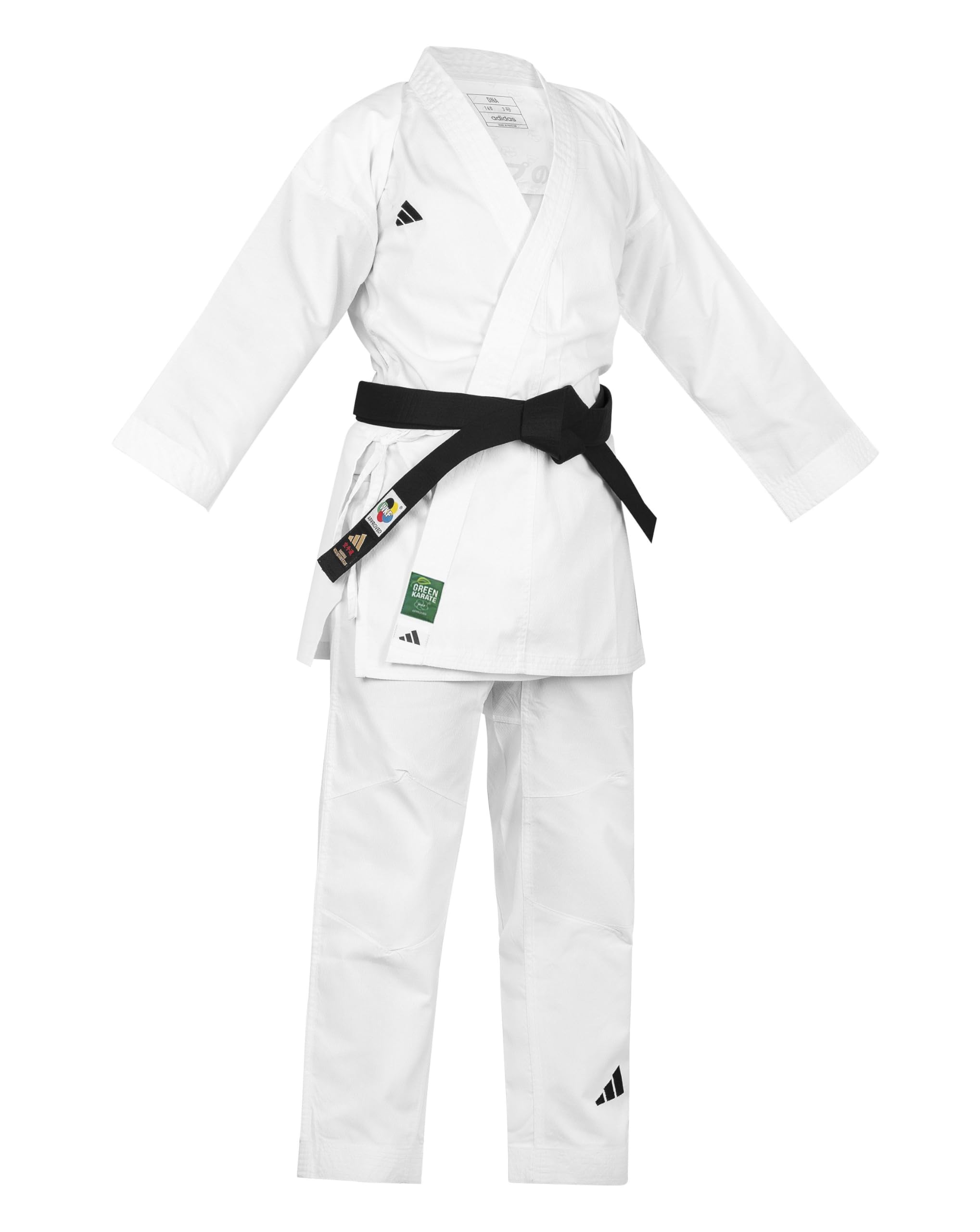 Adidas WKF Kumite Fighter Karate Gi, Suit, Uniform, 220g, 8oz, Ventilated Climacool Technology, Elasticated Waistband, WKF Approved, Polycotton,Martial Arts, Training,Sparring, For Men, Women and Kids