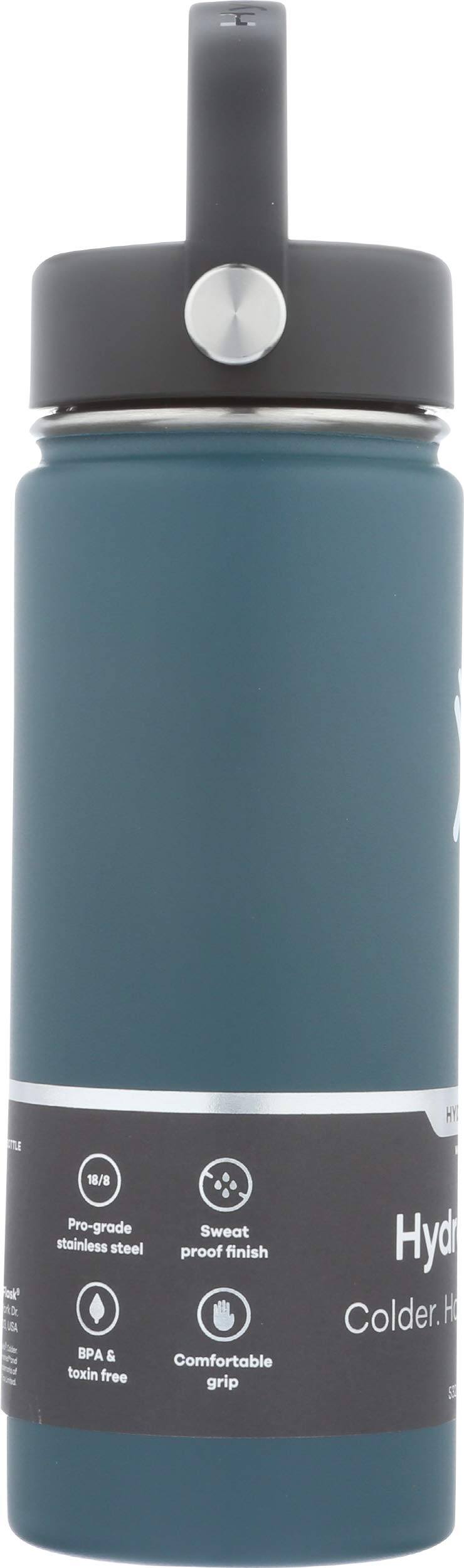 Hydro Flask Water Bottle - Stainless Steel & Vacuum Insulated - Wide Mouth  with Leak Proof Flex Cap - 18 oz, Jade : Amazon.sg: Home