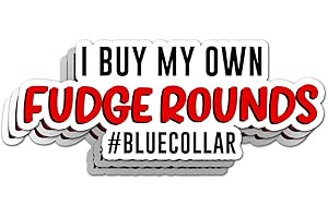 Blue Collar Funny Quote Worker Hard Hat Sticker Fudge Rounds Rich Men of Richmond Red