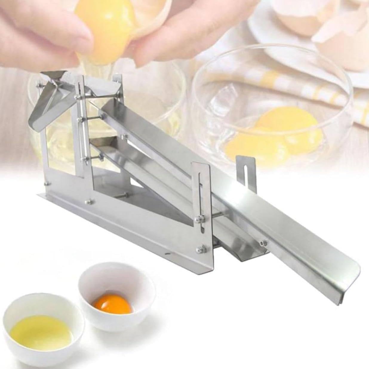 Adjustable Egg Separator Tool for Effortless Egg White & Yolk Separation, Perfect for Baking, Cooking & Meal Prep - Works with All Egg Sizes