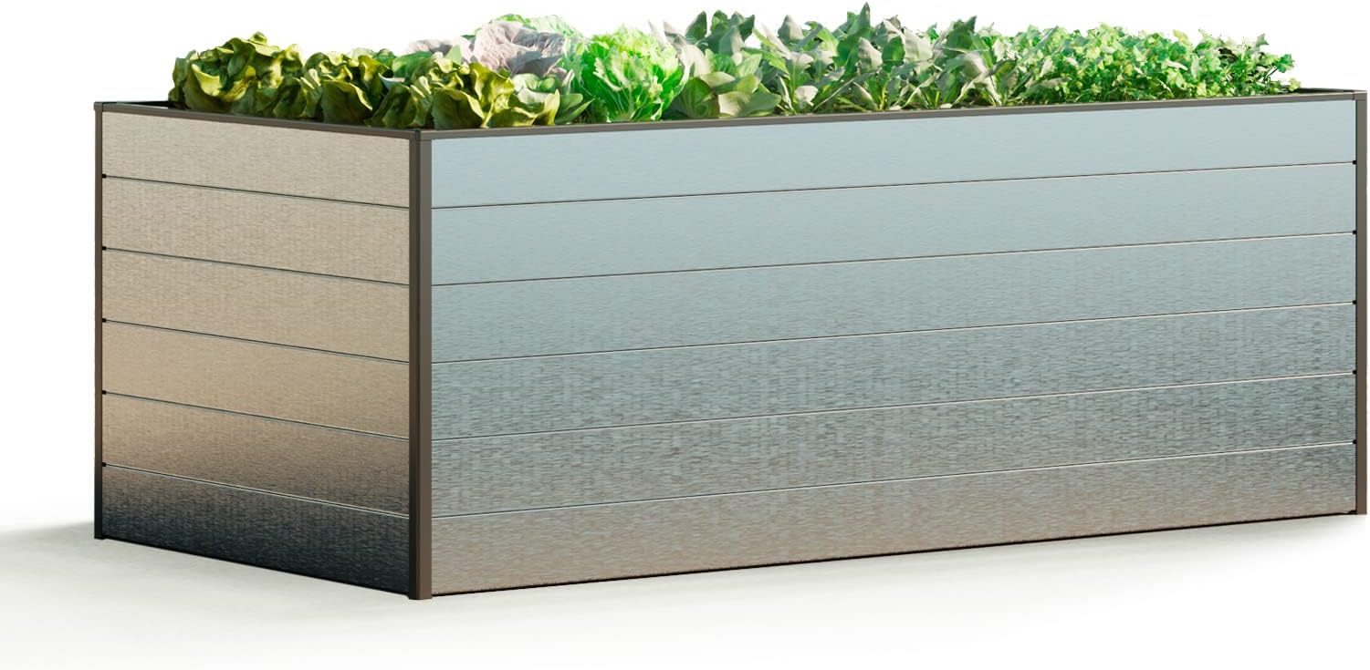 GFP Hochbeet KräuterGemüseBeet Aluminium ECO 195x99x77cm mit
