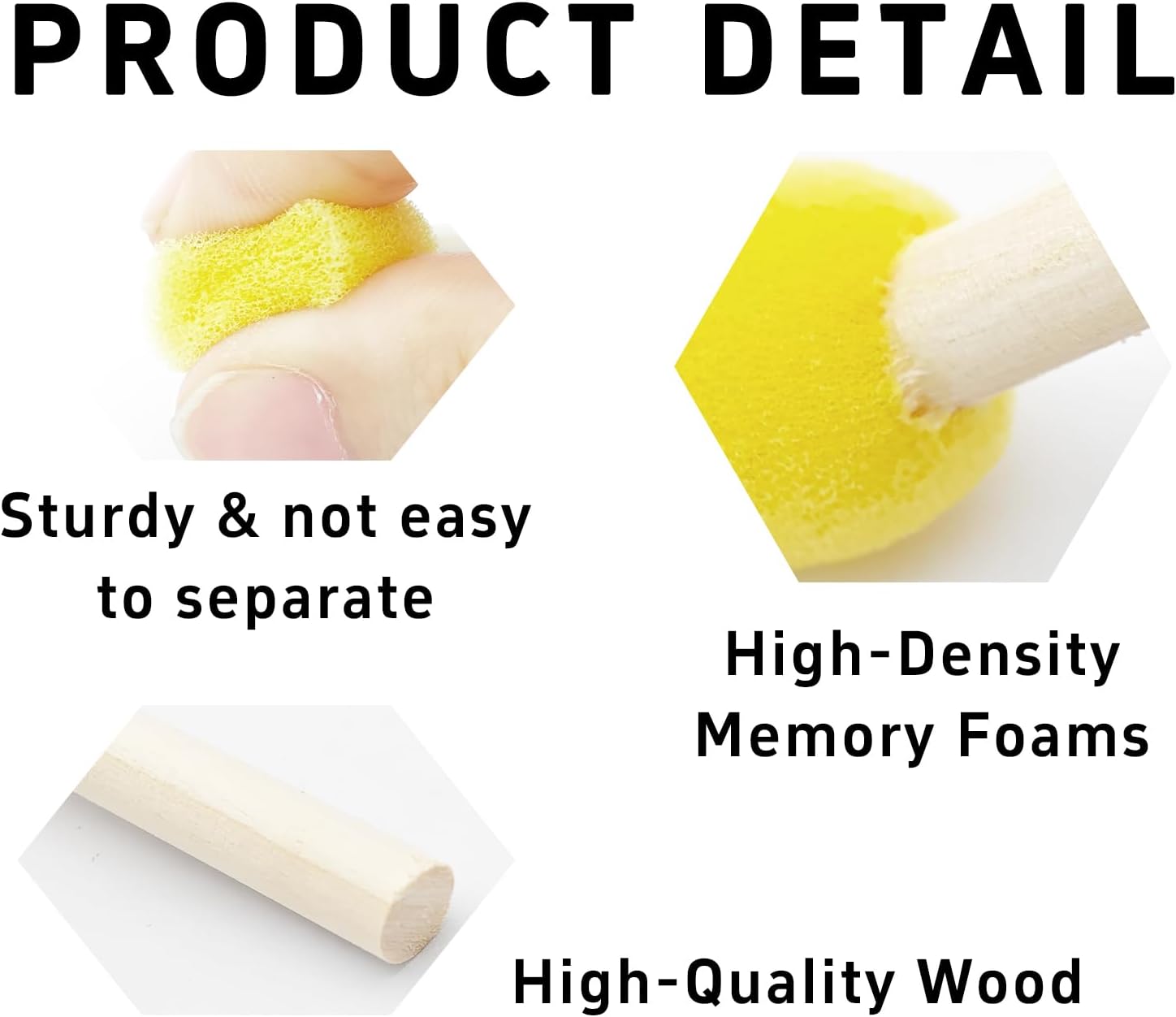 40PCS 0.8 Inch Round Sponge Brushes, Foam Painting Tools Paint Sponge Daubers with Wooden Handles for Arts Crafts and DIY Projects