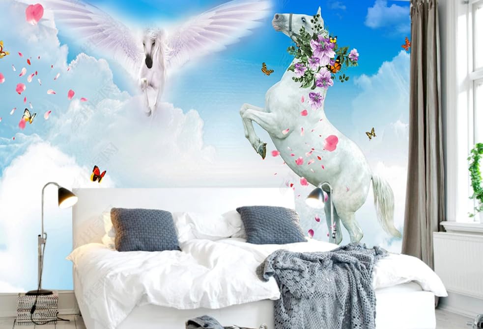 Papier peint intissé pégase grand format poster géant mural intissé pour chambre