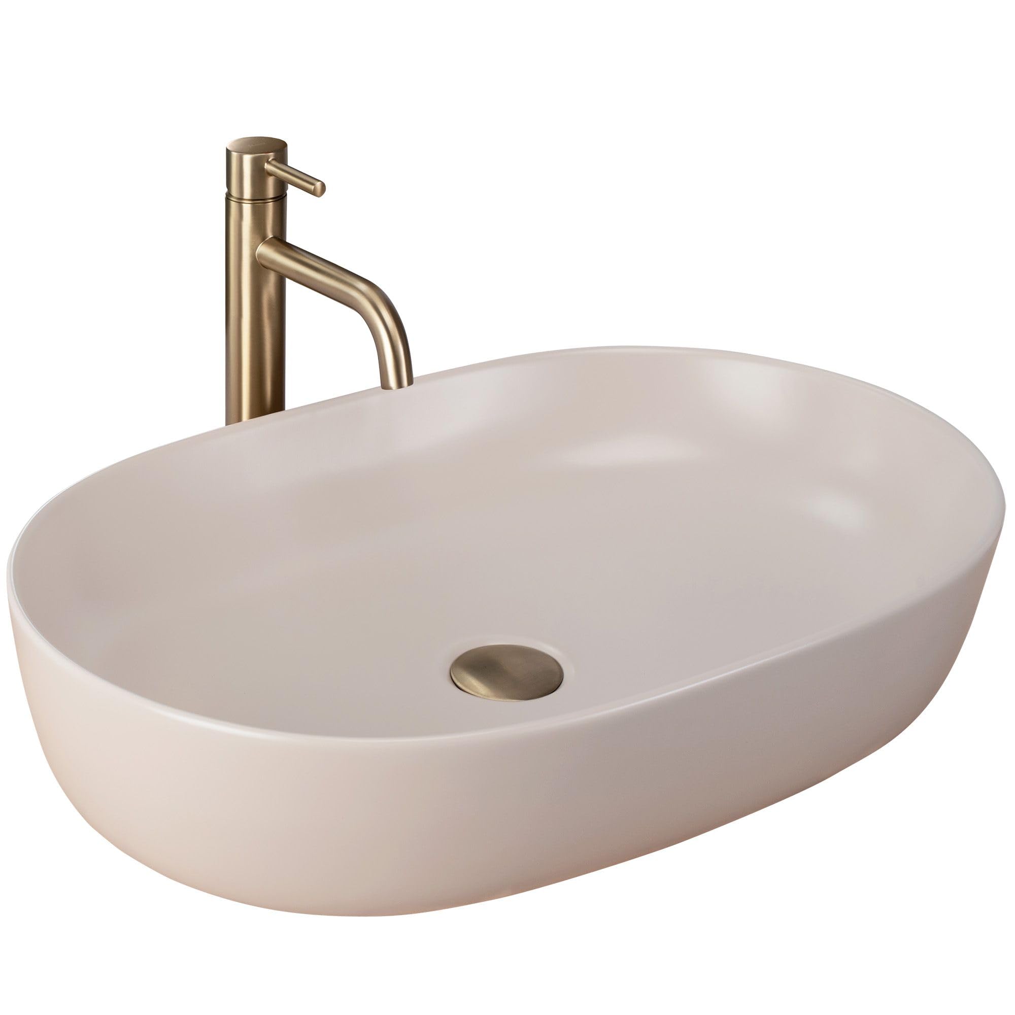 Rea Cleo 61 Beige MATT Countertop Wash Basin Bathroom 41.5 x 60.5 x 14 cm Ceramic (Beige) โ image 1