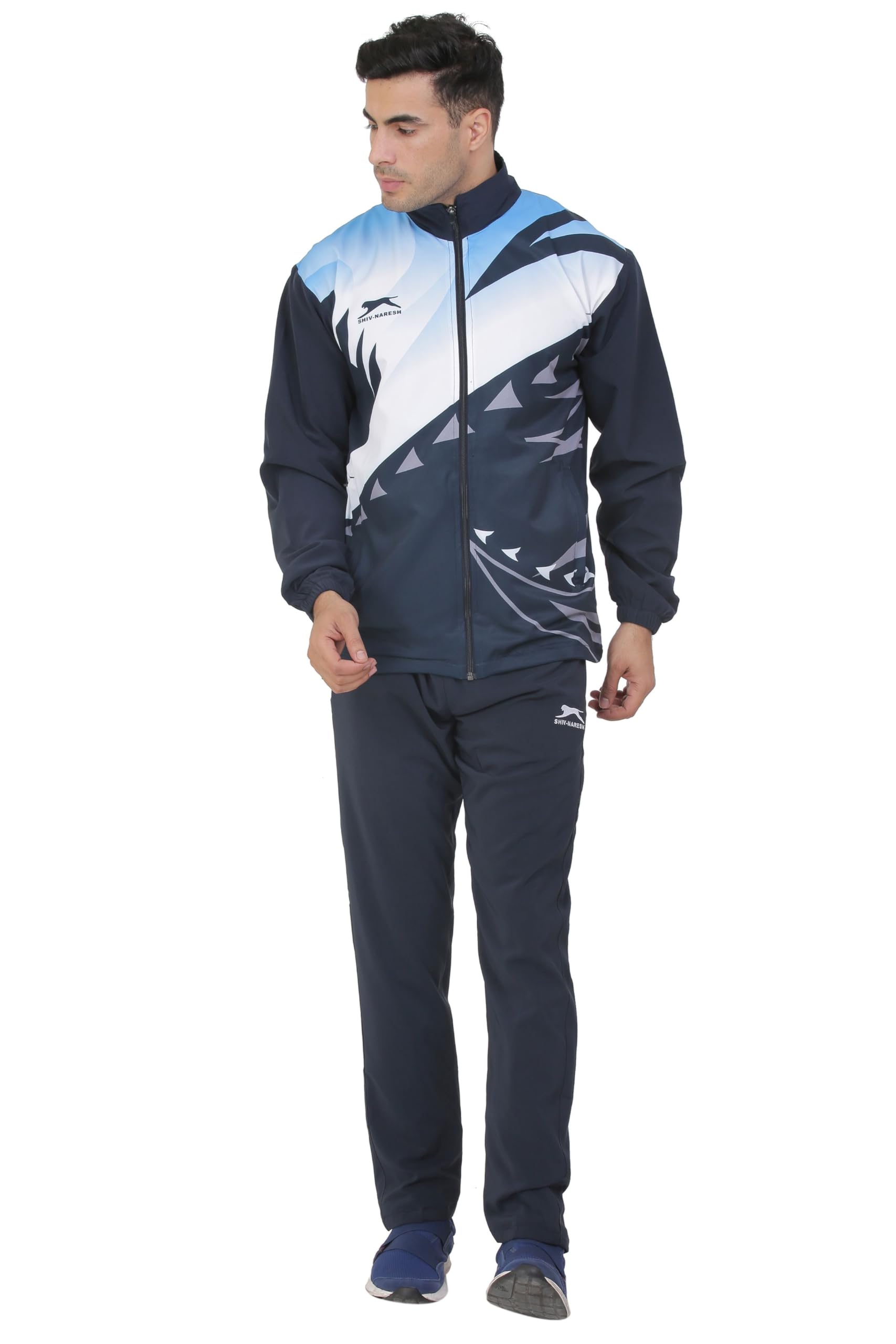 shiv naresh Mens 955 Navy/Cyan/White NS Spandex Men Track Suit-picture-35