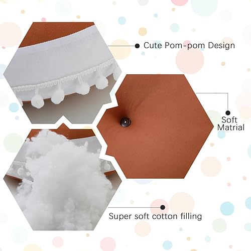 Miniatura 9 de Almohada grande para el suelo para niños, cojín redondo para el suelo, almohada circular grande de 35 pulgadas, almohadas redondas para niños