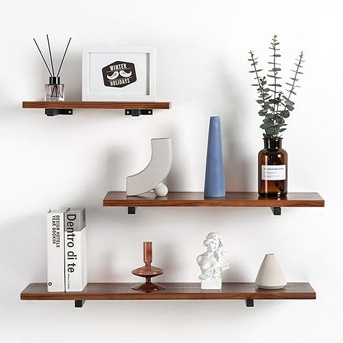 Miniatura 3 de Paquete de 6 soportes de metal industriales de alta resistencia de 10pulgadas, para estanterías flotantes y montaje en la pared