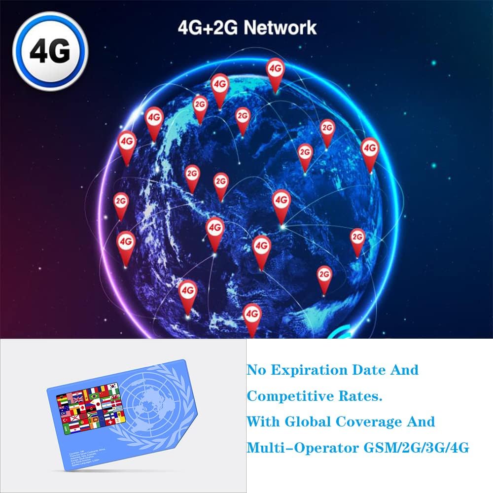Use for 1 Year NO Prepaid IoT GSM Sim Card for GPS Tracking Pet Senior Kid Child Car Smart Watch Devices Locators IoT M2M,No Expiration Date and Competitive Rates. with Global Coverage GSM/2G/3G/4G
