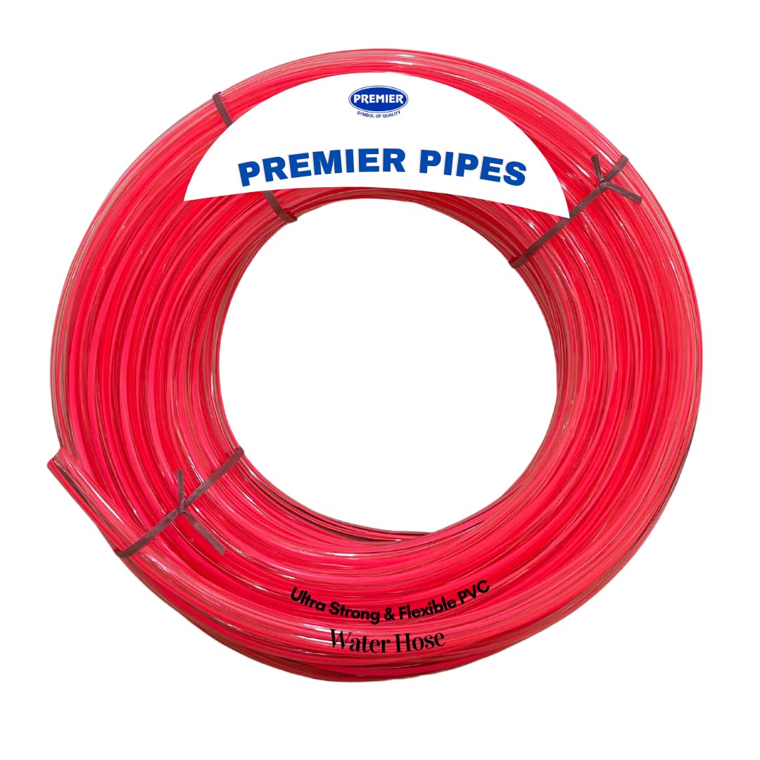 Premier PVC Garden/Water Hose - 0.5 inch, Durable & Flexible, Car Washing Pipe, Garden Pipe for Home, Outdoor-Indoor Use | 1/2 inch hose pipe (length 20 Meter, Pink Striped) (B0CC6FBJWD) Amazon Price History, Amazon Price Tracker