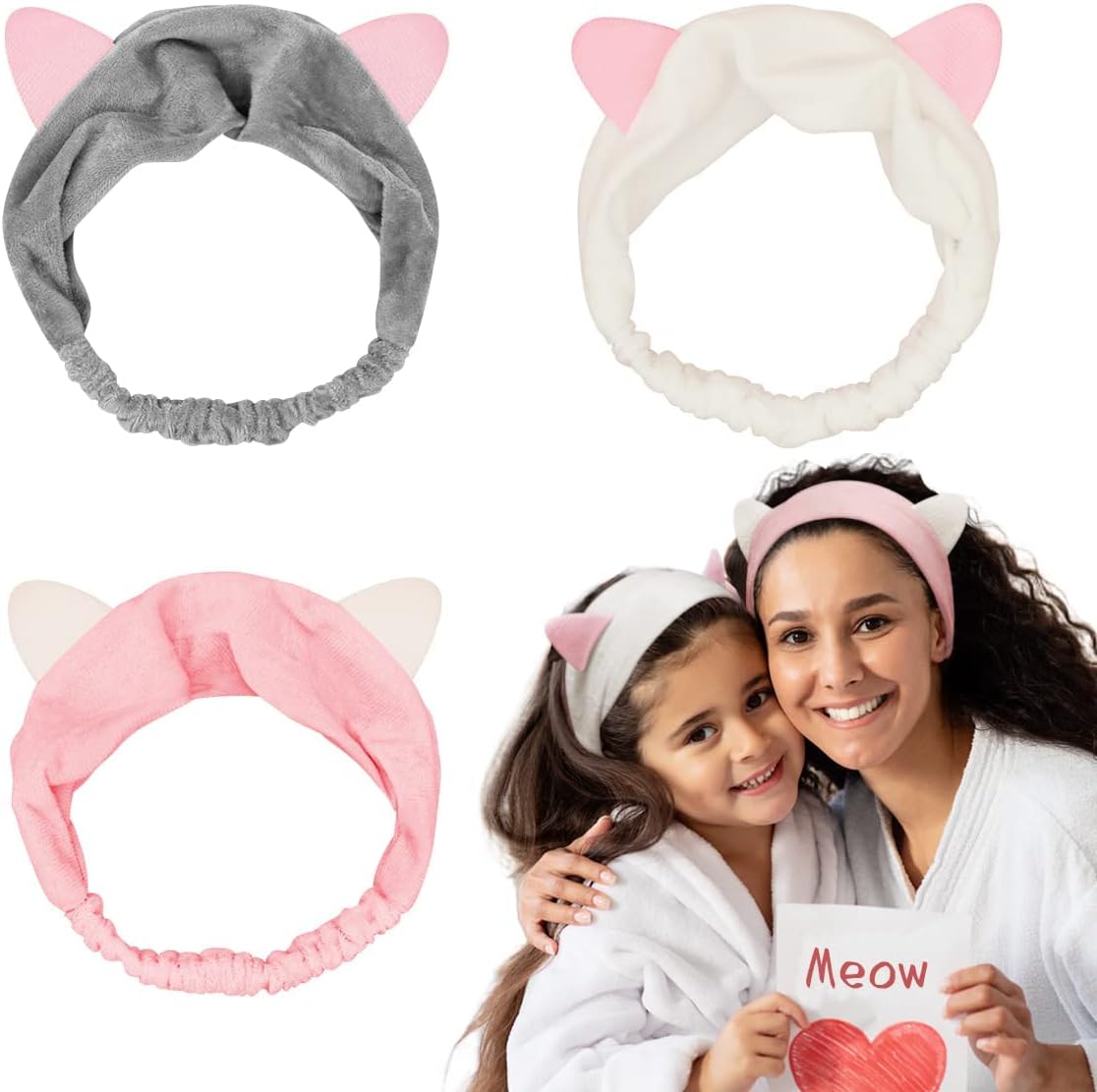 Face Wash Headbands, Teen Girls Gift Ideas, Spa Day Essentials, Girls Sleepover Stuff, Cute Gifts for Women, 3 Pieces