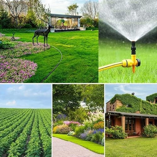 Kkinyas 360° Rotating Automatic Irrigation System, Garden Sprinkler, Multifunctional Adjustable Garden Sprinkler For Outdoor Grass Garden Patio Lawn - 2Pcs (Green) #TOP5