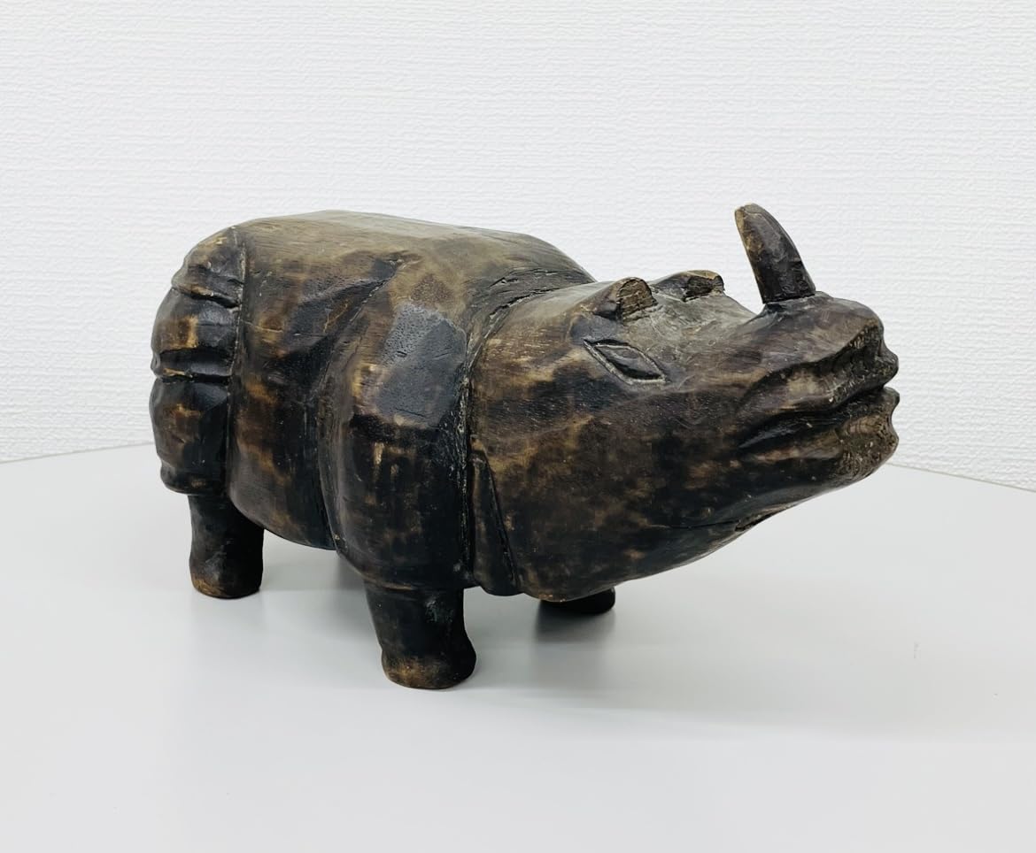 フォークアート アフリカ 置物 オブジェ 民族 木彫 ヴィンテージ 彫刻 3 Amazon.co.jp: フォークアート30㎝アフリカ民族木彫犀サイオブジェ置物
