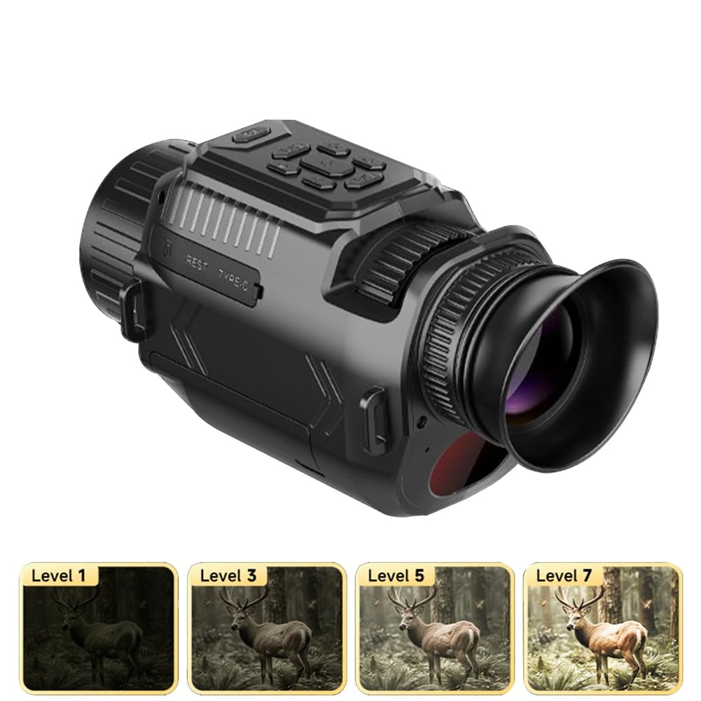 Monoculare Digitale A Infrarossi per Visione Notturna 4K, Immagine da 68 MP, Telescopio con Zoom Digitale 28X e WiFi per Ed Escursionismo
