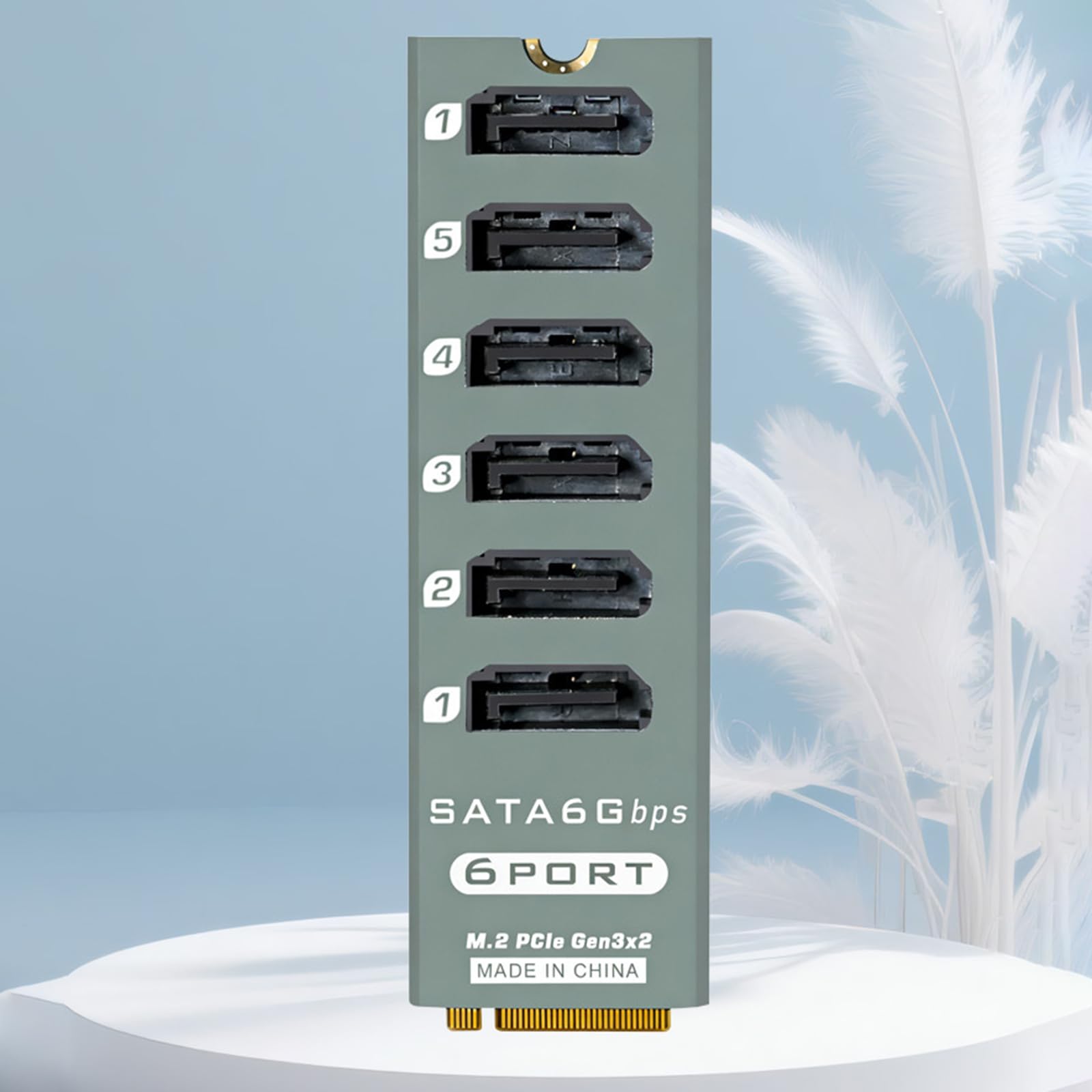 Scheda Adattatore SATA6G a 6 Porte 6 Porte per sistemi Multipli con Larghezza Banda 16 Gbps migliora la capacità archiviazione