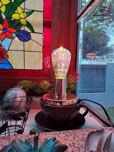 Miniatura 8 de Base de lámpara simple y única, mini bases de lámpara de mesita de noche, lámparas Edison E26 para espacios pequeños, juego de lámparas de