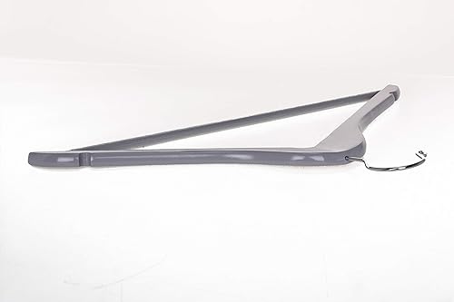 Miniatura 8 de Perchas de madera de calidad, juego de 10 perchas ligeramente curvadas, perchas de madera maciza con elegantes ganchos cromados, perchas para ropa