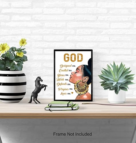 Miniatura 5 de African American Art - Black Art - spiritual Religious Wall Decor - Black women - Inspiration Christian Gifts for Women, African Americans Black