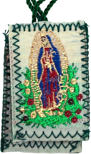 Miniatura 2 de VILLAGE GIFT IMPORTERS Escapularios Catolicos La Virgen De Guadalupe Escapulares Santa Señora de Guadalupe 100% lana 5 estilos Joyería