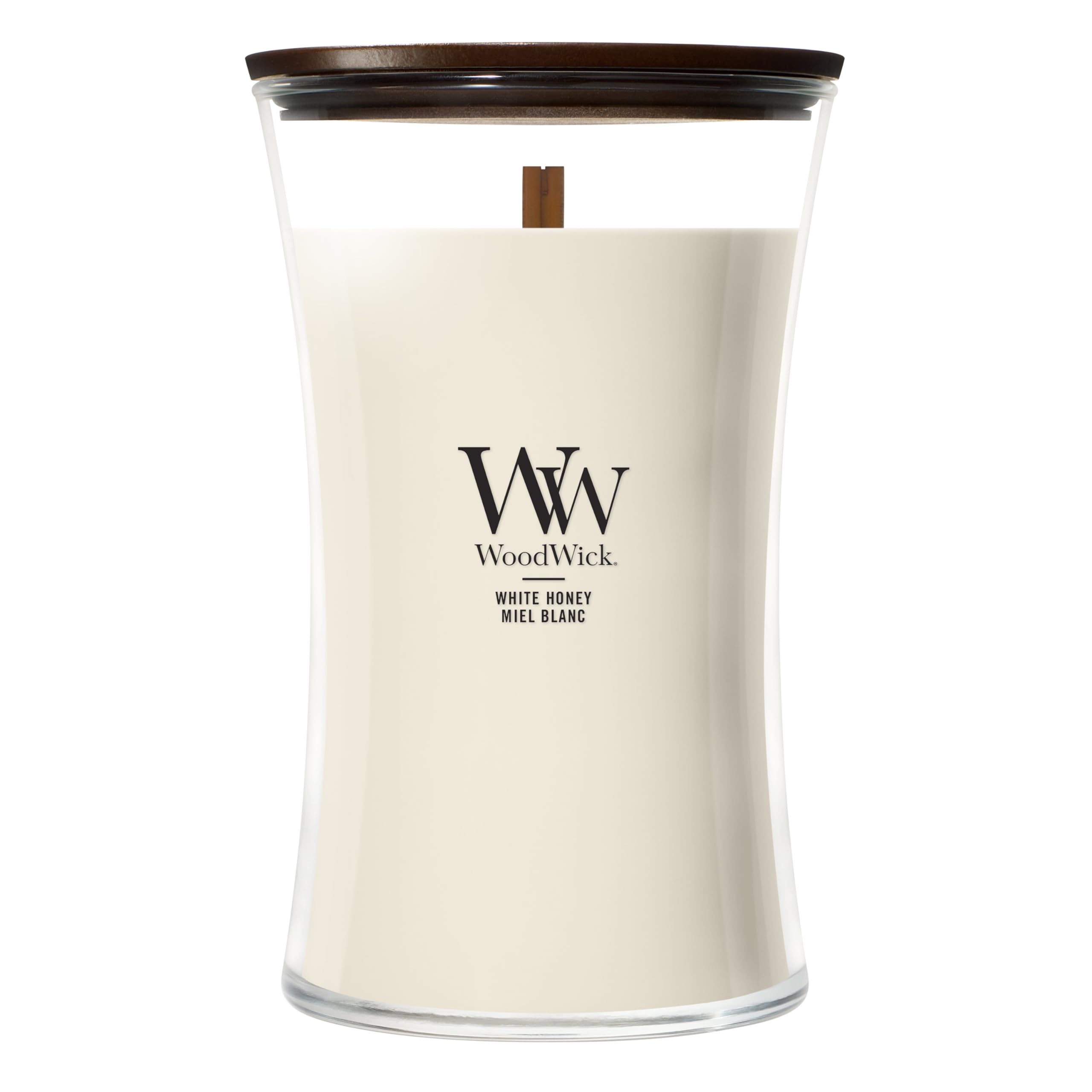 Woodwick White Honey Scented Candle With Wooden Wick 609.5 G