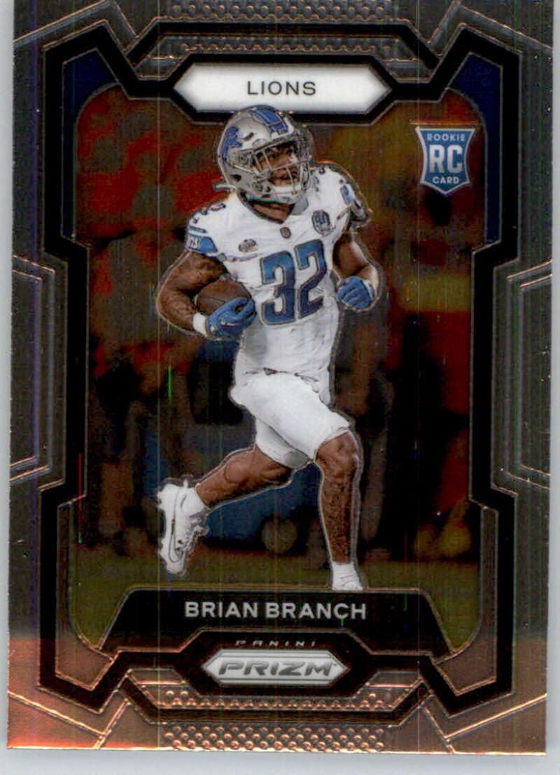 2023 Panini Prizm #328 Brian Branch RC Rookie Detroit Lions NFL Football Base Trading Card