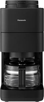 Panasonic NC-A58-K Coffee Maker, Fully Automatic with Mill, Boiling Water Purification Function, Equipped with Decafe Bean Course, Black