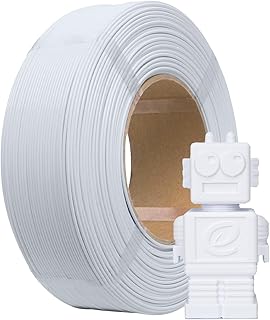 eSUN PLA Basic Refilament 1.75mm, 3D Printer Refill High Speed PLA for Fast Printing, 1KG Spoolless 3D Printing Filament for High Speed 3D Printers, Cold White