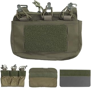 Tactical DOPE Front Flap Pouch G-Hook FCPC V5 Double Stack Abdominal Pack with Triple 5.56mm Mag Pouch Magazine Insert Utility Pouch - Zamudam