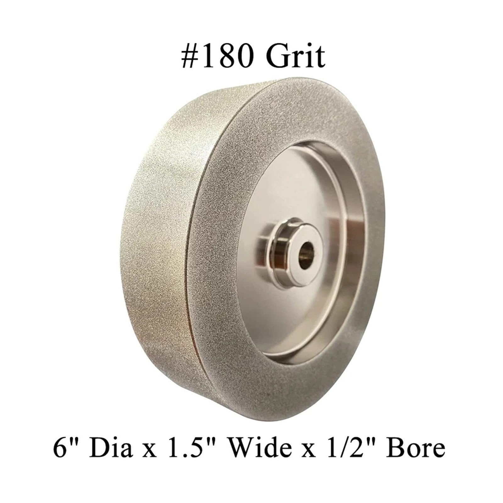Muelas abrasivas CBN de 150mm, eje de 1/2 pulgadas, ancho de 1/1, 25/1,5 pulgadas for amoladoras de banco, herramientas de torneado de madera, rueda de afilado de 6 pulgadas(B)