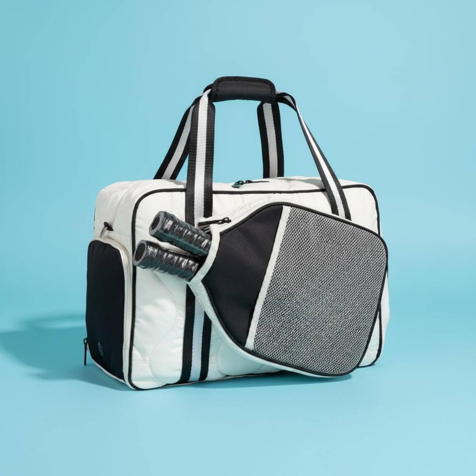 Bolsa de Tenis con Mochila Portarraquetas Bolsa Deportiva Bolsa de Pickleball de Poliéster Liviano y Forma Estructurada