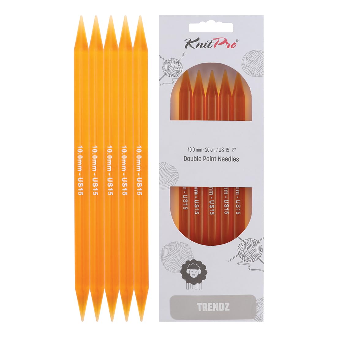 Groves Of Thames Trendz: Knitting Pins: Double-Ended: Set Of Five: 20Cm X 10.00mm from B&Q