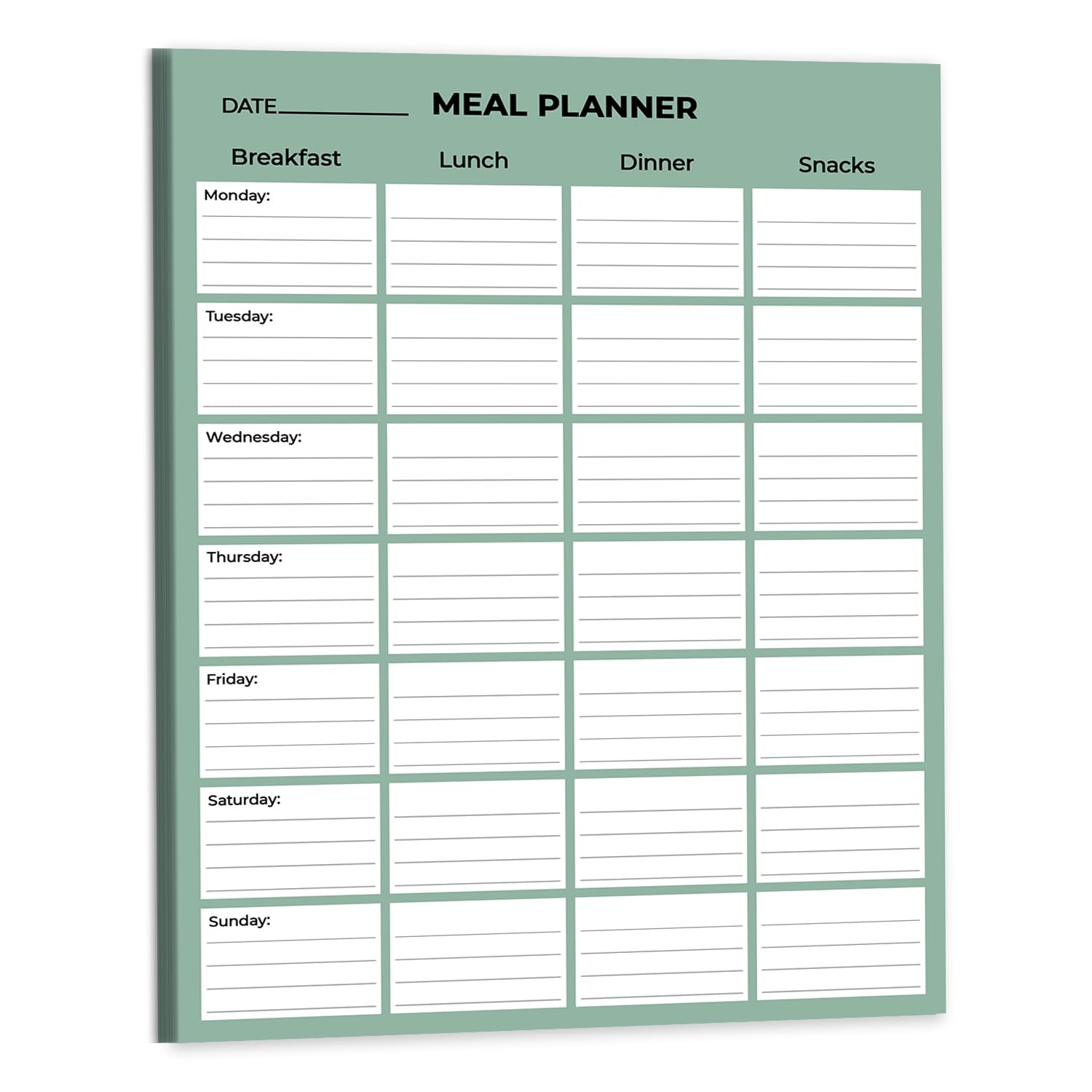MantraRaj Magnetic Weekly Meal Planner Pad Days of The Week 52 Sheets, Scheduler, Task Notes and to Do Lists Complete Plan Weekly Menu Food for Weight Loss, Dinner List for Family For Home And Office