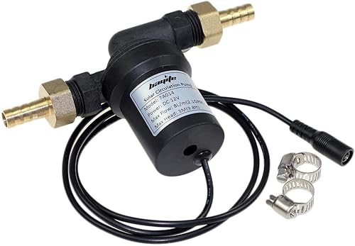 bayite BYT-7A014 DC 12V Bomba solar de circulación del calentador de agua caliente de poco ruido 3M cabezal de descarga 2.1GPM