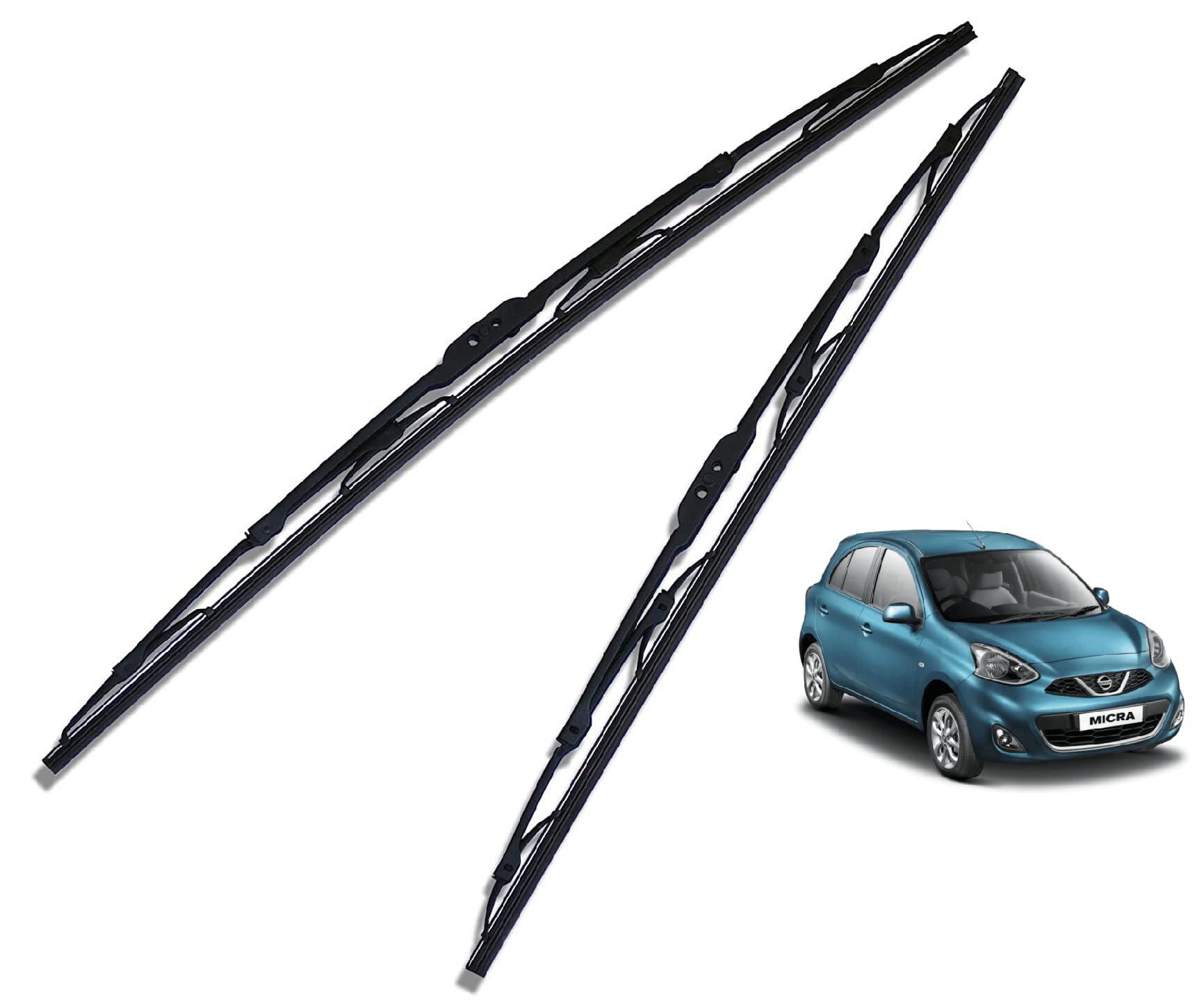 Euro Care Metal Type Wiper Blade Compatibility with for Micra Windshield Car Wiper Blade Size D-21,P-14
