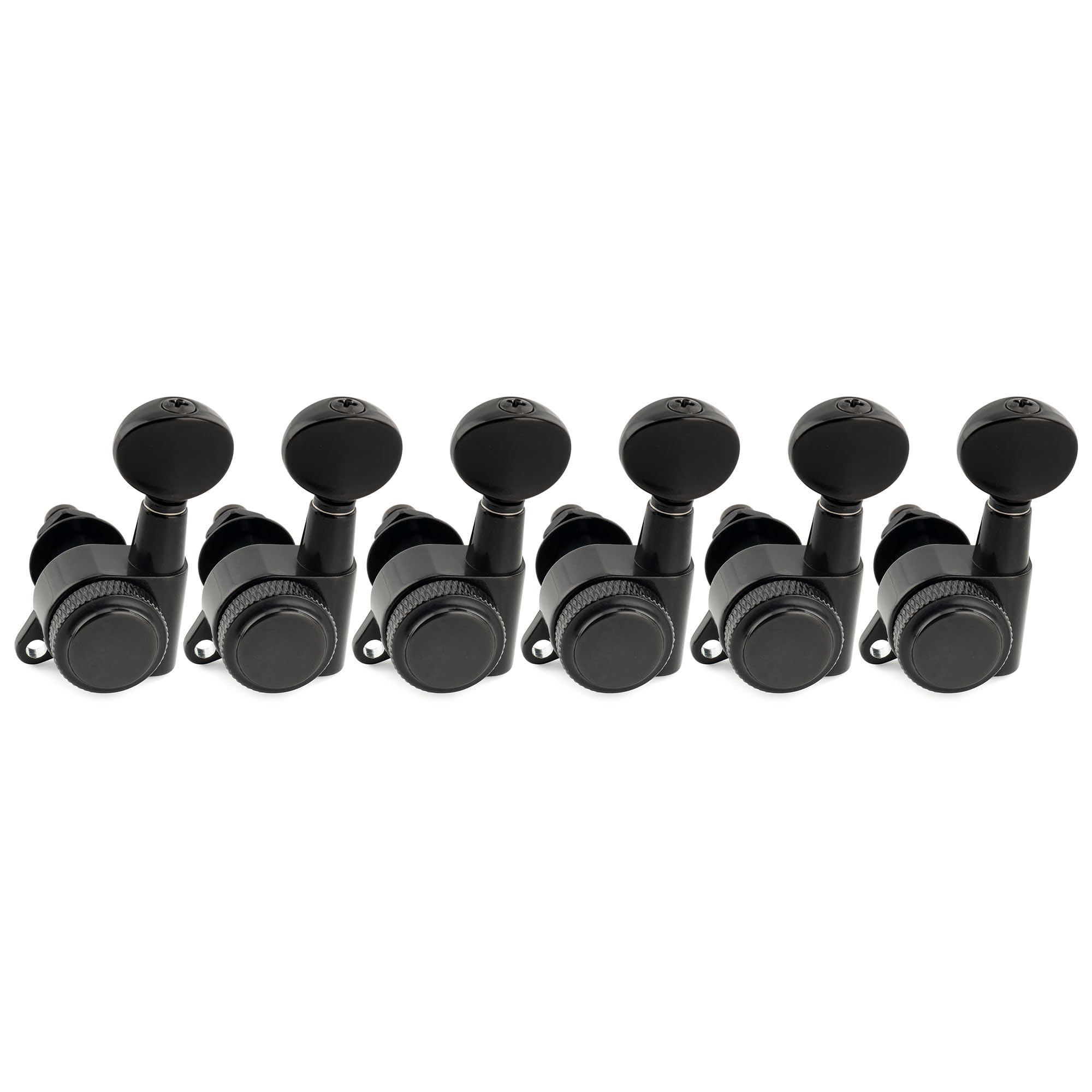 Musiclily Pro R18K-01 18:1 Gaucher 6 en Ligne Mécaniques Blocage Noir