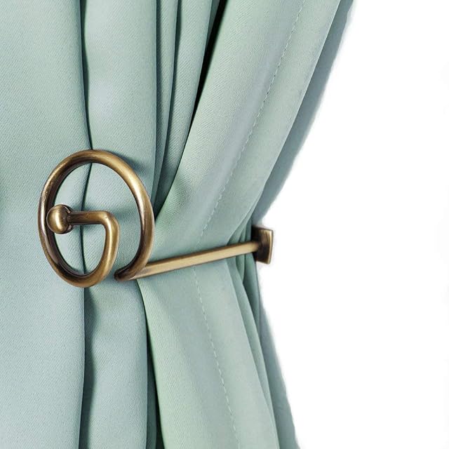CHIMEI Curtain Holdbacks Bronze Set of 2 Window Decorative Hook Draperies Metal Holders Drapery Tiebacks Accessories Drapes Holdback for Wall