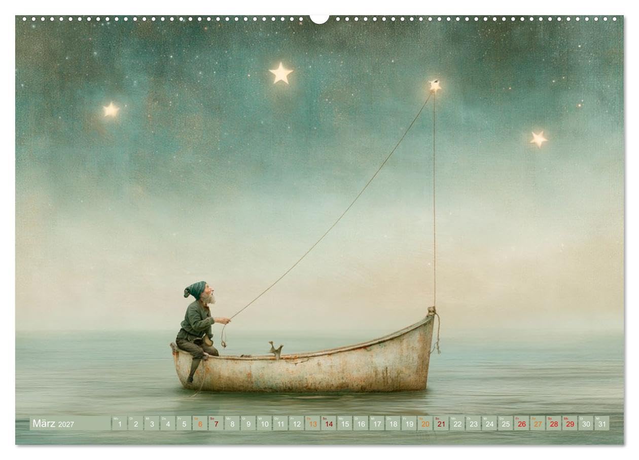 CALVENDO · Wo das Meer Geschichten träumt (Kalender 2027) | DIN A2 Querformat · Wandkalender · Gezeiten, Nebel und Fantasie