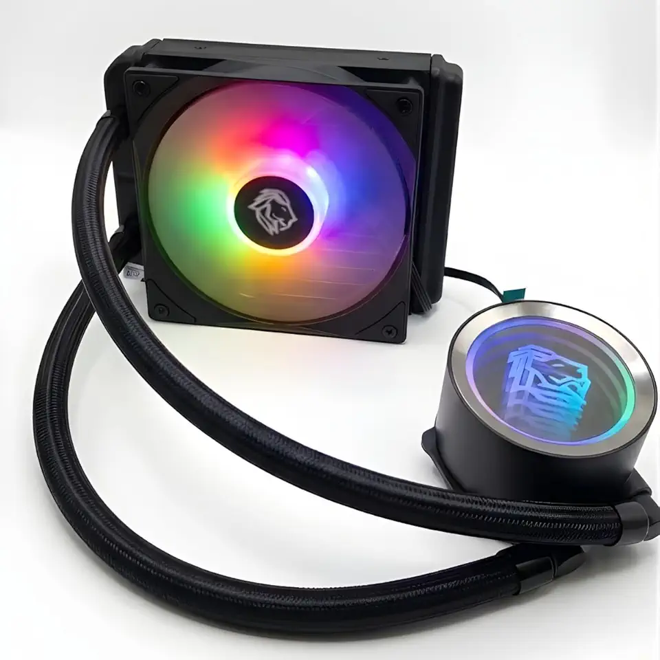 Water Cooler Gamer 120mm RGB Raibow Universal Intel AMD CPU Cooler Fan Silencioso TDP 150W
