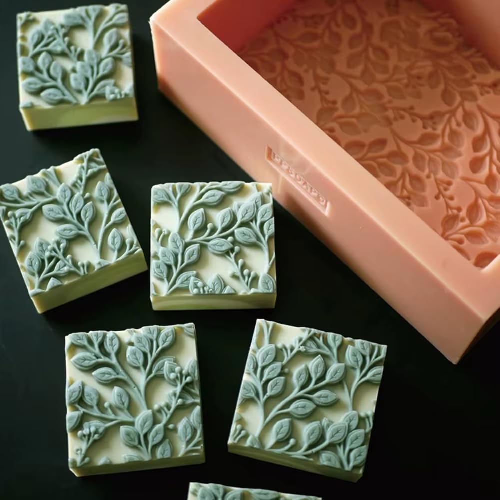 Stampo quadrato in silicone da 1300 g, stampo multiuso per sapone, candele, gesso, resina, stampo flessibile per alimenti per la cottura.