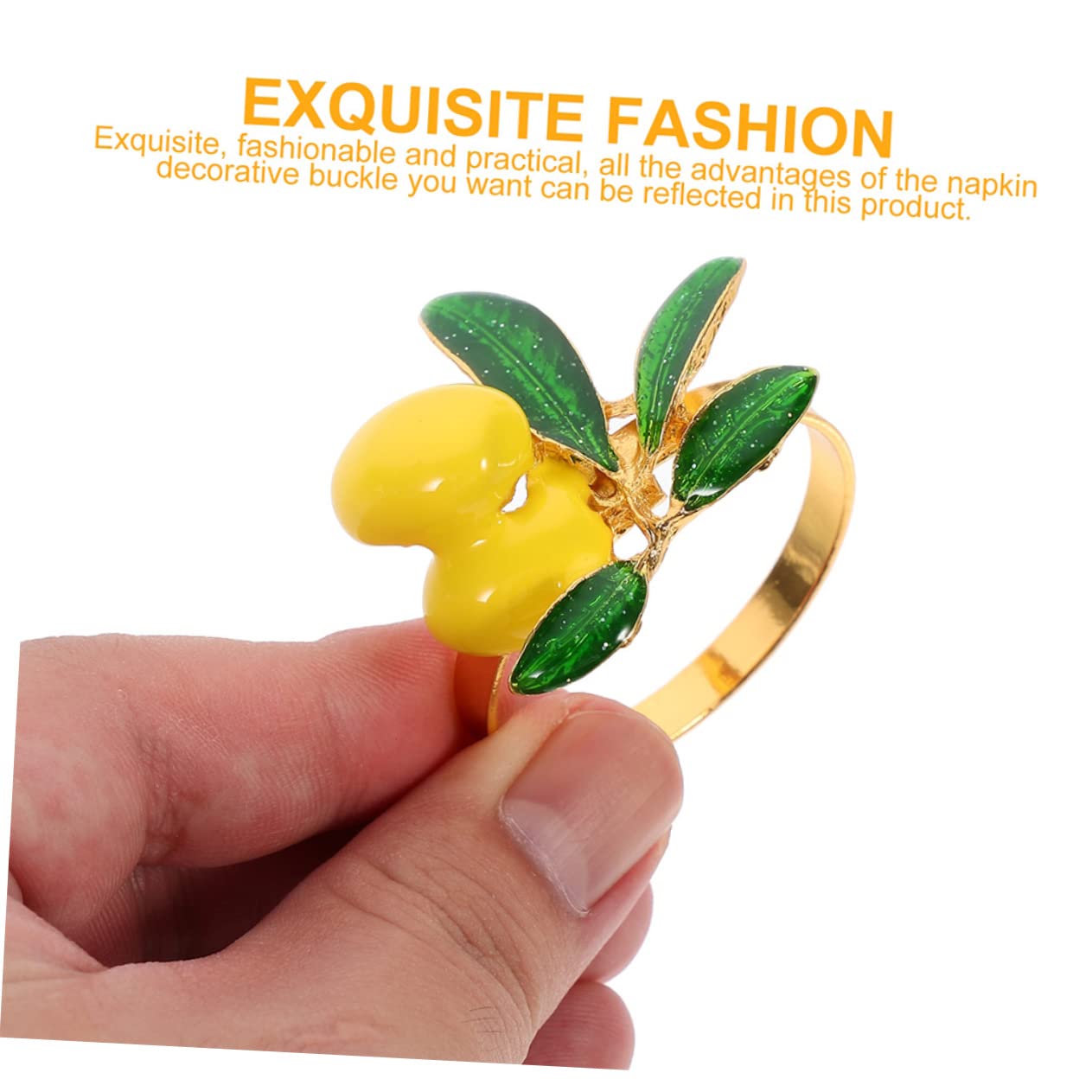 MAGICLULU 12stücke Zitronen Serviettenringe Für Hochzeiten Und Partys Dekorative Napkin Buckles Für Hawaiianische Feiern Tischdekoration Leuchtendem