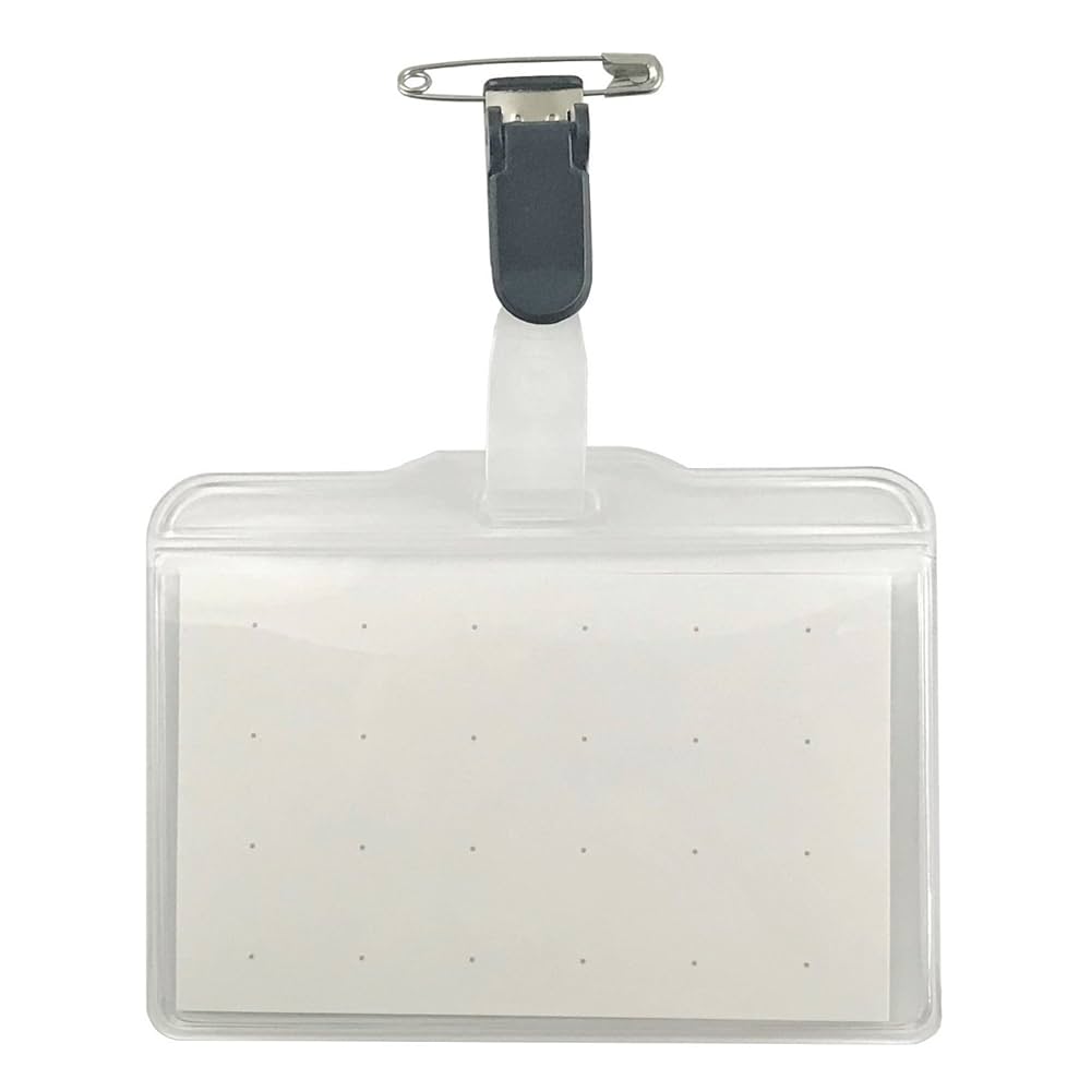 Amazon | アイ・エス タッグ名札 名刺サイズ 安全ピン クリップ