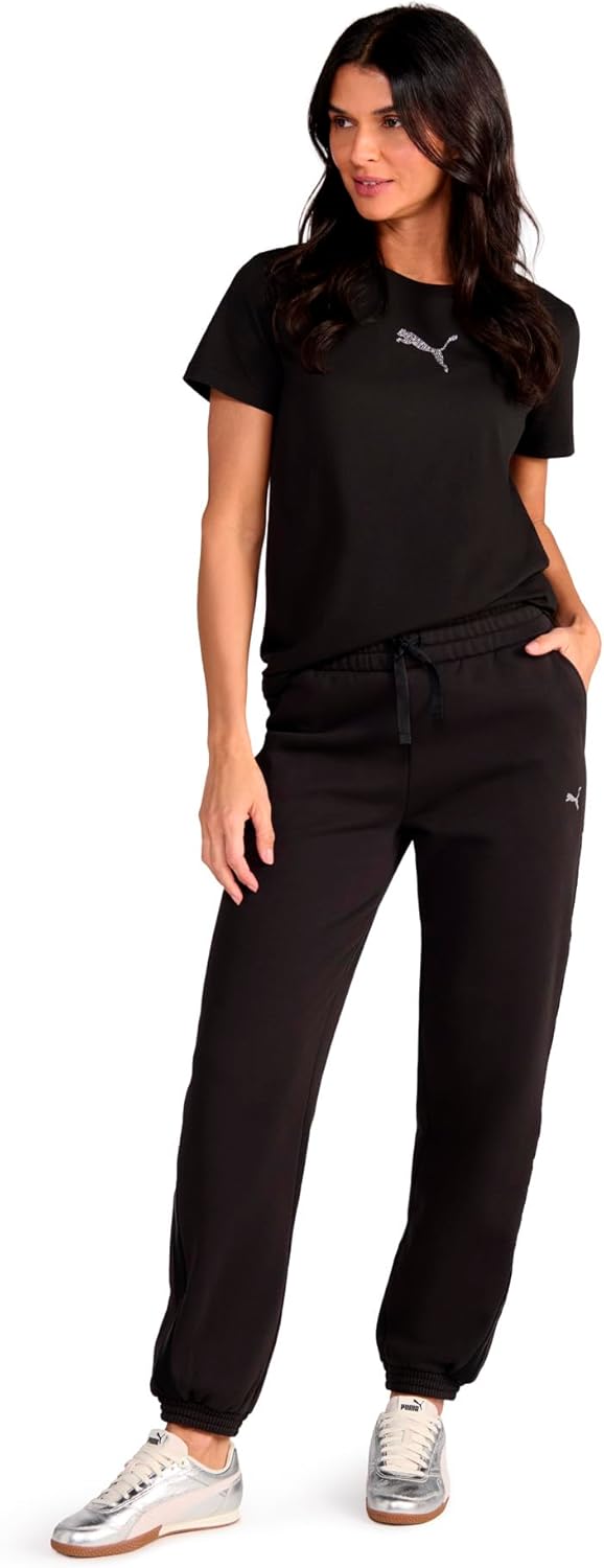 Puma Womens Graphic Rhinestone T-Shirt - Image 2