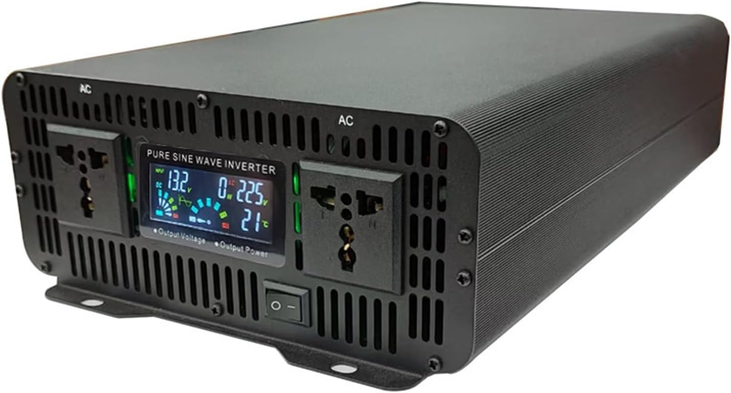 Pure sine Wave Inverter 12V/24V/48V to 220V Solar photovoltaic(12v1700wblackbluescreen)