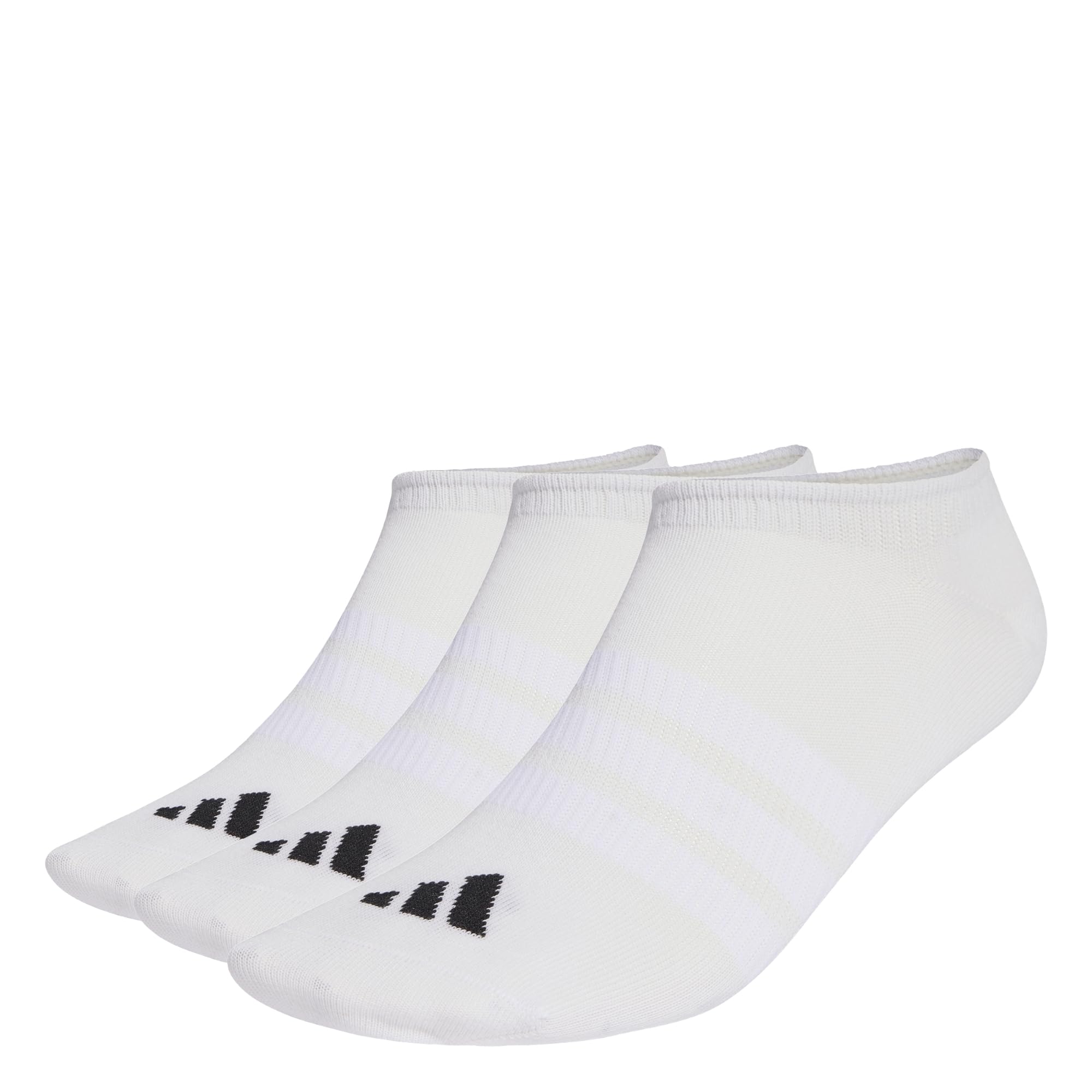 adidas Unisex Kids THIN&LIGHT SPORTSWEAR NO SHOW SOCKS 3 PAIR PACK KXXL