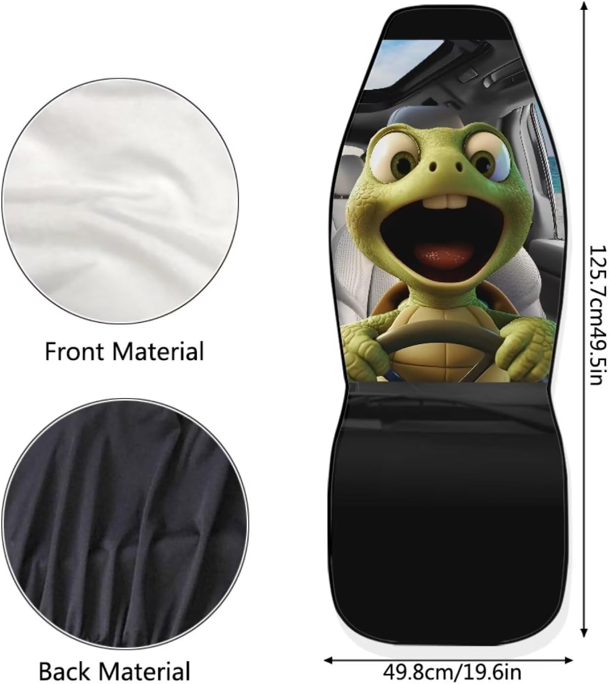 Howilath Funny Sea Turtle Car Seat Cover Set of 2 Seat Accessories Interior Decor Stretchy Bucket Seat Covers High Back Covers Fit SUV Sedan Truck